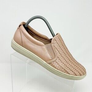 ECCO Soft 7 Slip-On Sneakers Womens Blush Pink Woven Comfort Casual Size 40